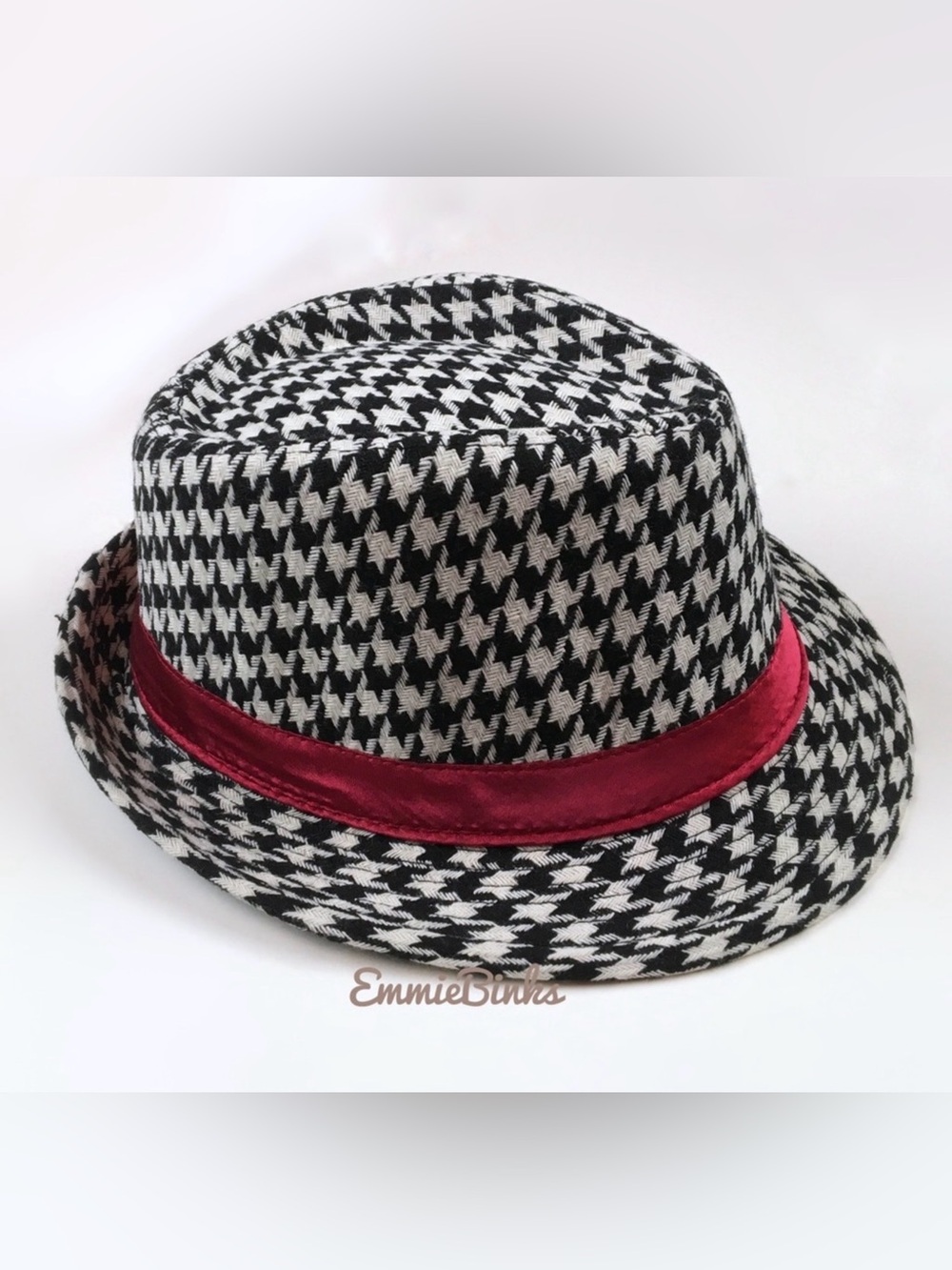 New University of Alabama Coach Bear Bryant Style Houndstooth Fedora Hat Unisex - Picture 7 of 11